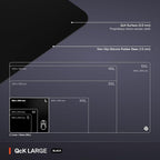SteelSeries QcK Large Gaming Mousepad — Black — Non-Slip Silicone Rubber Base — - Image 5