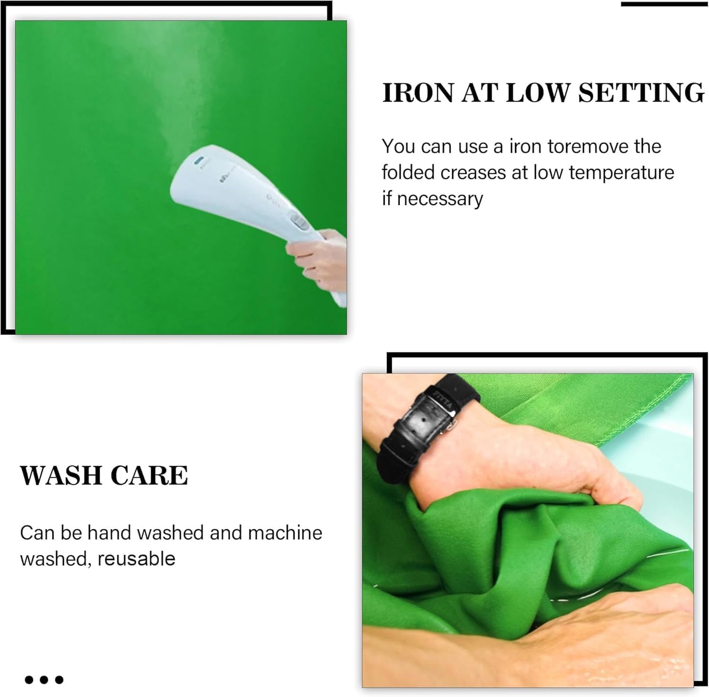 8.5 x20 FT Green Screen Backdrop - Polyester Fabric for Video Streaming, Portrait Photoshoot, Wall Mounted, Parties and Small Events