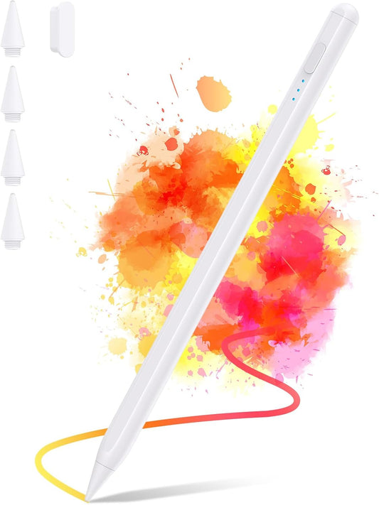 Stylus Pen for iPad 2018-2025, 2X Fast Charge iPad Pencil 2nd Generation Compatible with Apple iPad Pro M4/ 12.9"(6/5/4/3)/ 11"(4/3/2/1), Mini 6/5, Air (M2/5/4/3), (10/9/8/7/6)