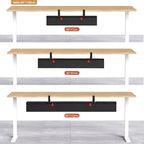 Univivi No Drill Under Desk Cable Management Tray, Clamp/Screw Mount Desk Cable - Image 8