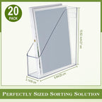 20 Pcs Clear Acrylic Magazine File Holder Plastic Desk Organizer - Image 2