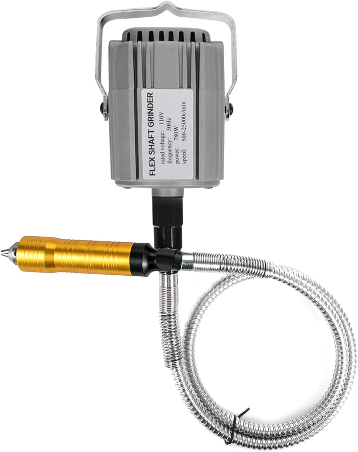 Shaft Grinder 780W Rotary Tool 500-25000RPM Rotary Carver with 0.26" 3-Jaw Chuck & Stepless Speed Foot Pedal Hanging Grinding Machine Accessories for Jewelry Polishing Grinding DIY