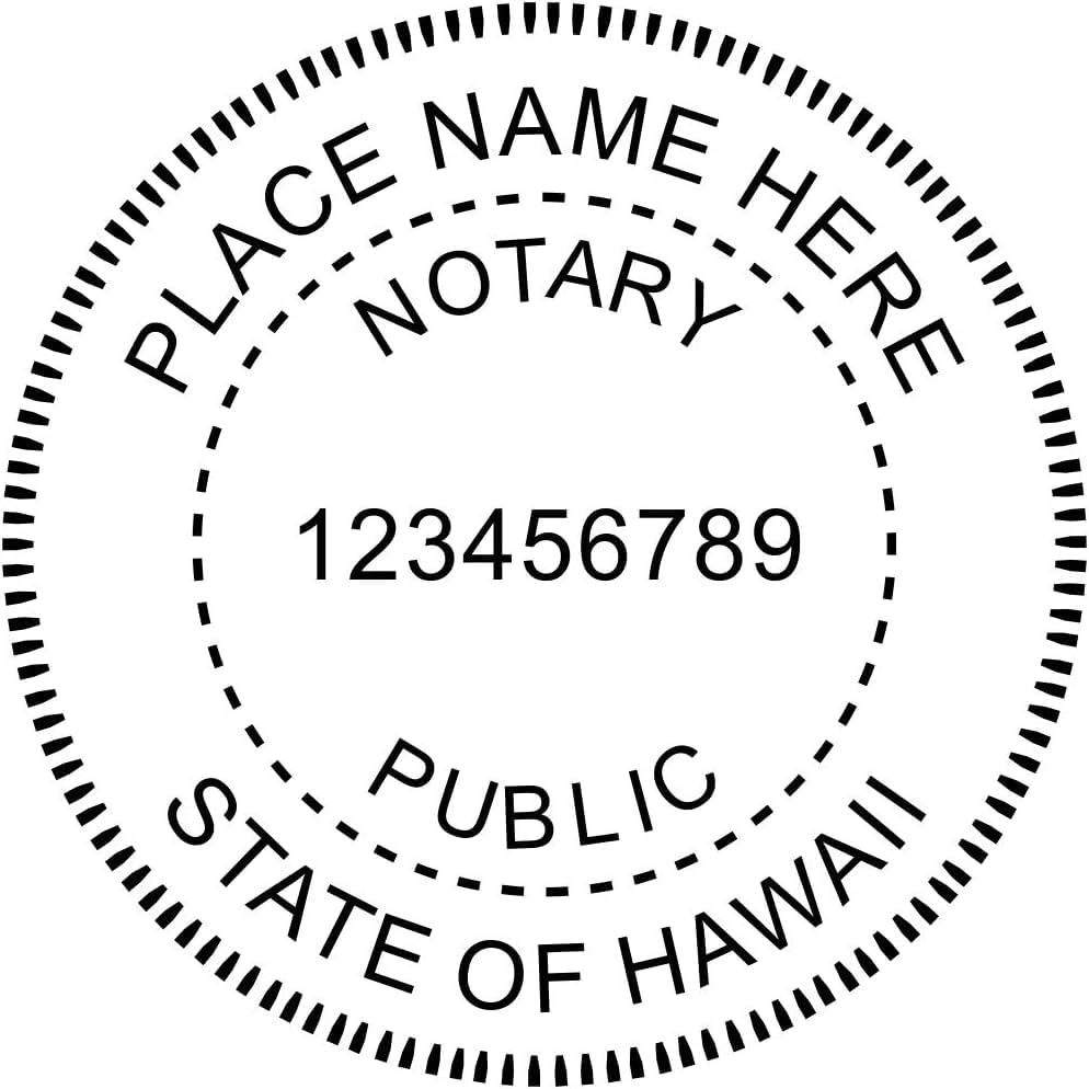 Custom Notary Embosser, Customizable for 37 Total States, Embossed Notary Seal | Great for Official Documents and Paperwork | Great Way to Certify Your Documents (Hawaii)