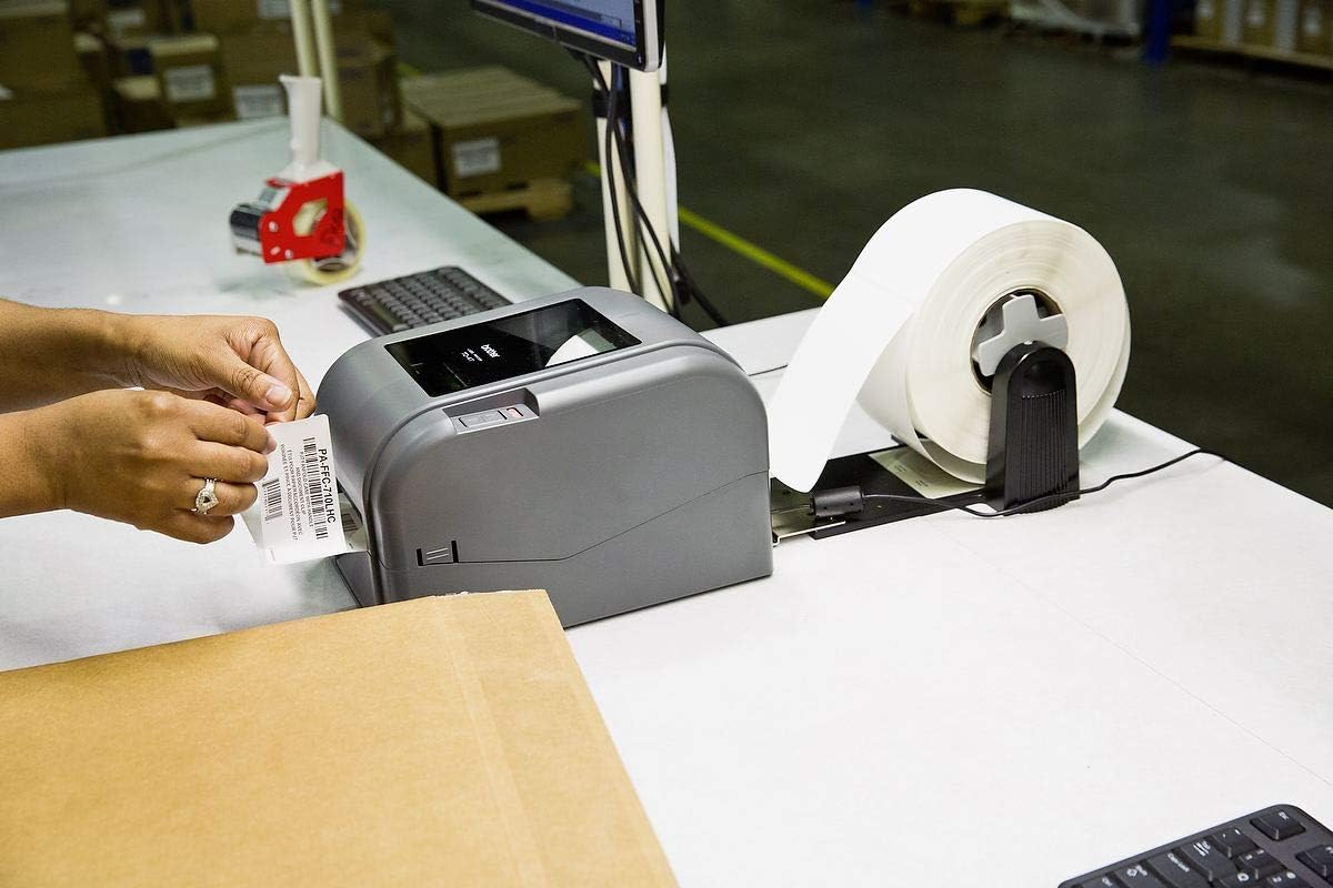 Brother TD-4420TN 4-inch Thermal Transfer Desktop Network Barcode and Label Printer, for Long Term Durable Labels and Barcodes, 203 dpi, 6 IPS, Standard USB 2.0, Serial, Ethernet LAN
