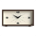 JONES CLOCKS® 'Odeon' Desk Clock | Modern Rectangular Design in Brown, Stylish by JONESCLOCKS