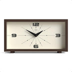 JONES CLOCKS® 'Odeon' Desk Clock | Modern Rectangular Design in Brown, Stylish by JONESCLOCKS
