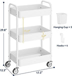 YASONIC Metal 3 Tier Rolling Cart - Image 6