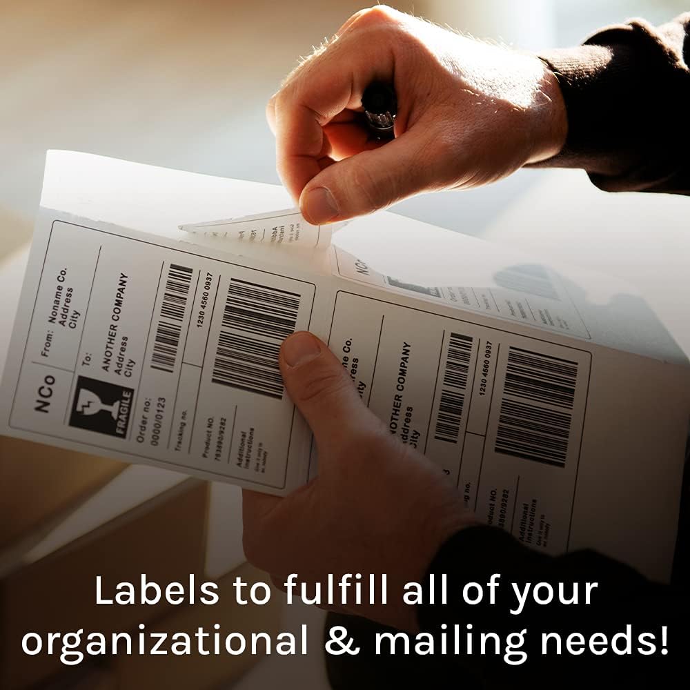 Premium Label Supply White Sticker Address Labels – 2" x 4" – Laser/Inkjet Compatible – (10 per Sheet), 2000 Sheets – 20,000 Total Adhesive Labels