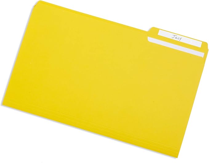 Blue Summit Supplies Yellow Legal File Folders, 1/3 Cut Tab, Legal Size - Image 5
