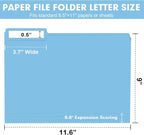 File Folder, RAZCC 250 Pack Colored File Folders, 1/3 Cut Tab File Folder - Image 2