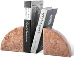 Karibiber Marble Bookend for Shelves, Non-Skid Bookends for Heavy Books - Image 2