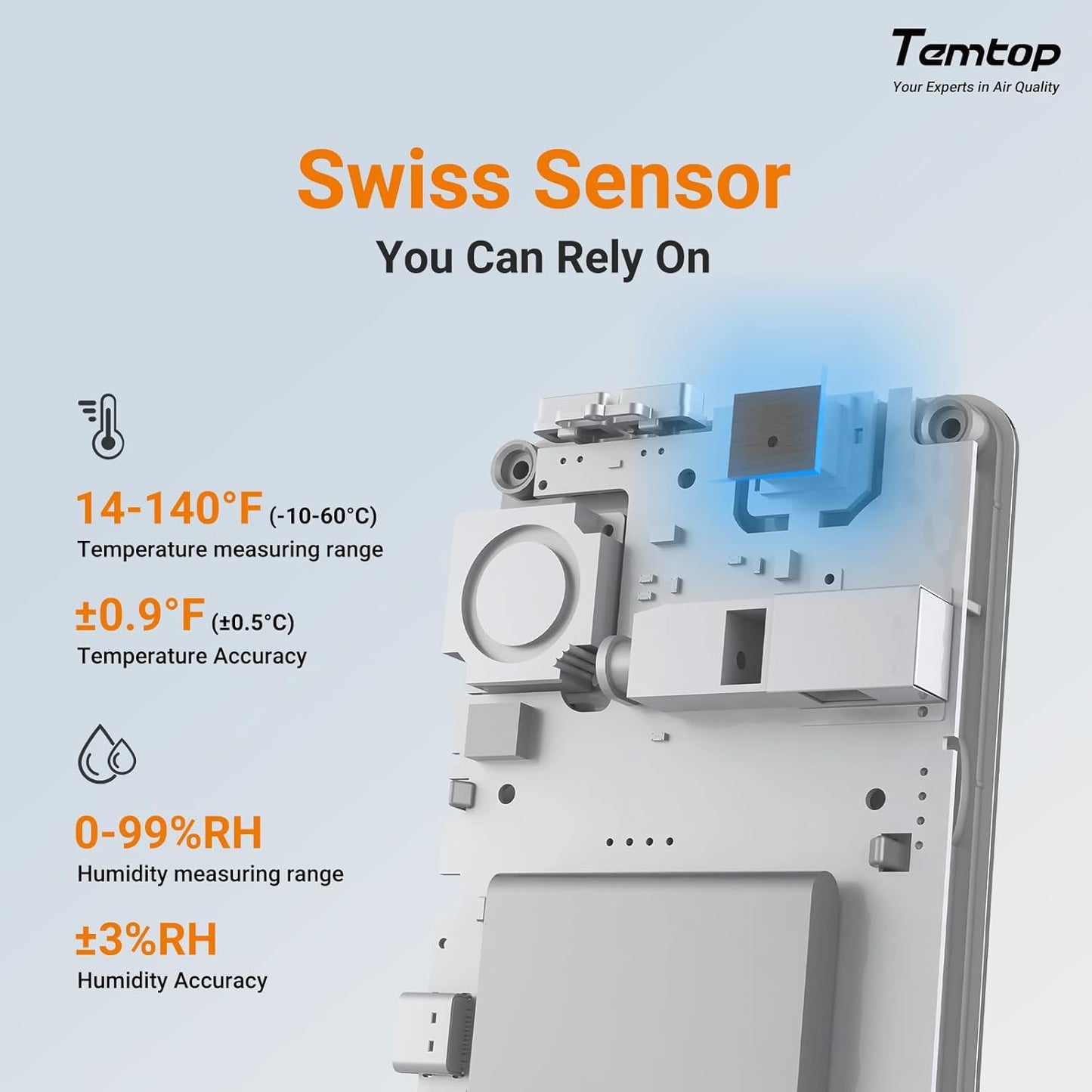 Temtop Indoor Thermometer T1 Variants (Basic Edition (Temp/Humidity)-2pack)