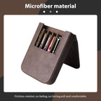 Leather 6 Fountain Pen/Pencil Tray Case, Magnetic Closure - Image 3