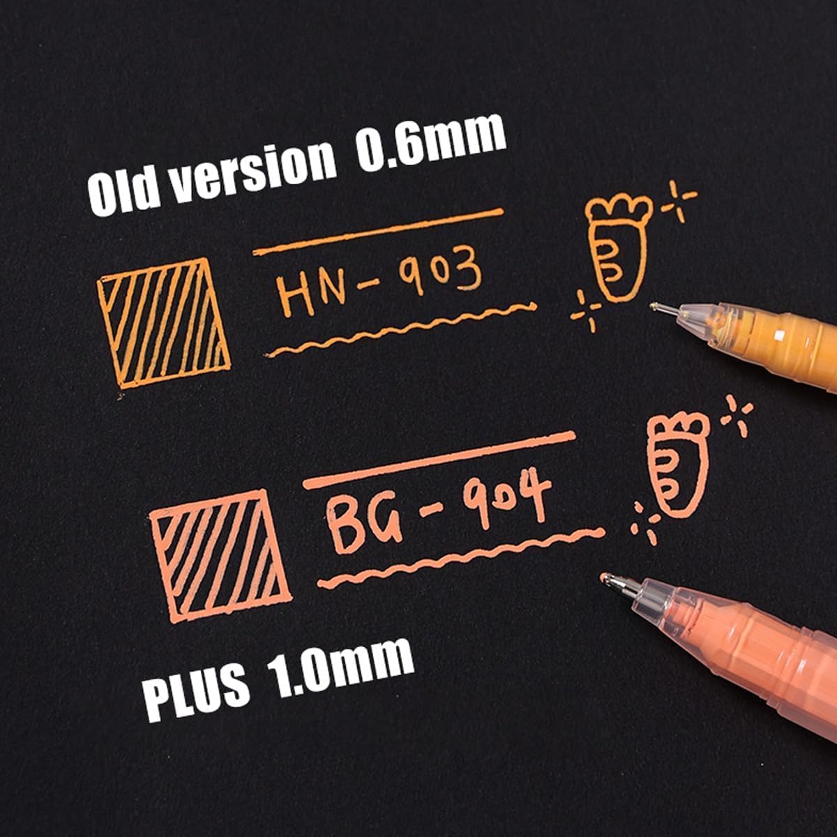 Acrylic Gel Pens for Coloring Books, Quick Dry 6 Pcs 1.0mm Fine Point Gel Marker Pen for Drawing, Journaling Art, School Supplies, Skin Color-2