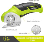 SnapFresh Cordless Electric Scissors, 4V Electric Mini Box Cutter, Carpet & - Image 7