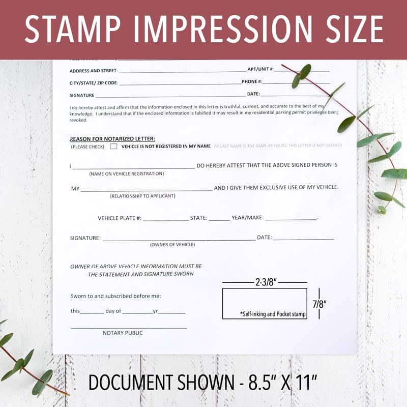 Kentucky Rectangular Notary Stamp | Official State Notary Stamp | Official Seals | Meets State Specifications (Kentucky, Rectangular Stamp)