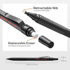 Nicpro 33PCS Black Metal Mechanical Pencil Set in Leather Case, Art Drafting - Image 3