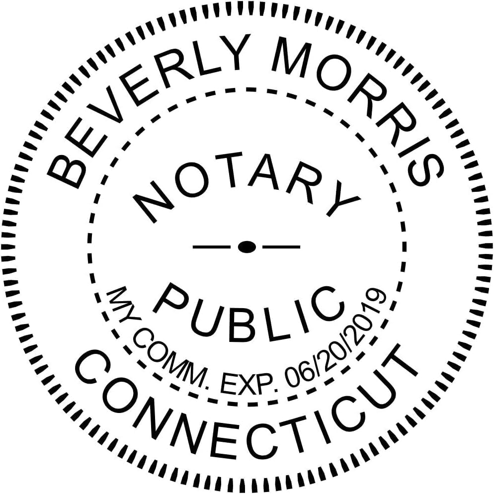 Custom Notary Embosser, Customizable for 37 Total States, Embossed Notary Seal | Great for Official Documents and Paperwork | Great Way to Certify Your Documents (Connecticut)