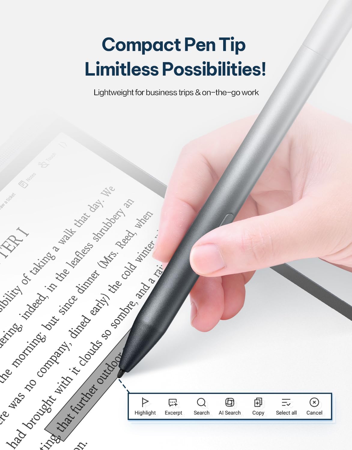 AINOTE Air 2, 8.2" AI E Ink Tablet, Smart Paper Note-Taking Tablet with Stylus & Adjustable Light, ChatGPT-Powered Multi-Language Transcription, Meeting Minutes Schedule Management Digital Notebook