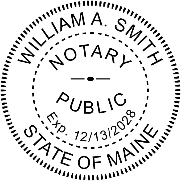 Custom Notary Embosser, Customizable for 37 Total States, Embossed Notary Seal | Great for Official Documents and Paperwork | Great Way to Certify Your Documents (Maine)