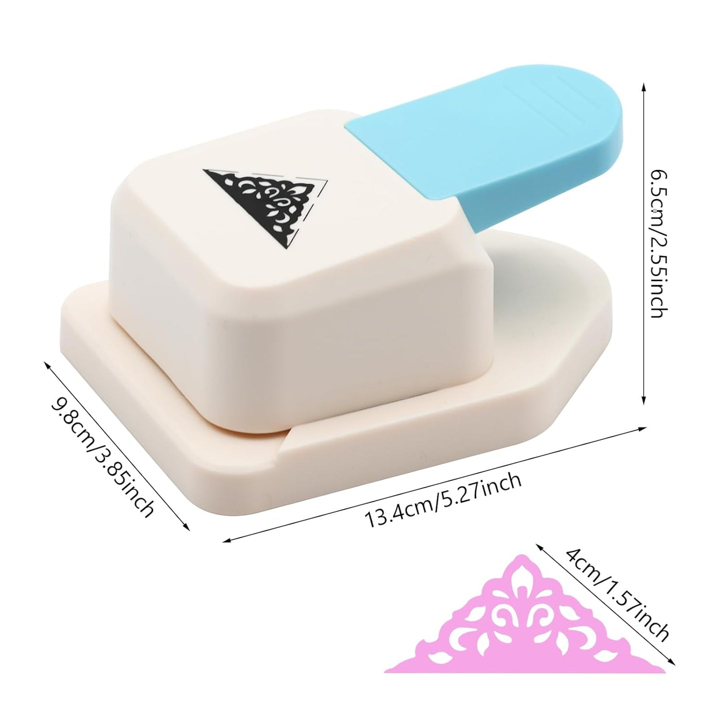 Paper Corner Punch Triangle Shape Flower Pattern, Large Craft Corner Punch Paper Cutter Portable Corner Hole Punch for Srapbooking, DIY Crafts, DIY Crafts, Card Making