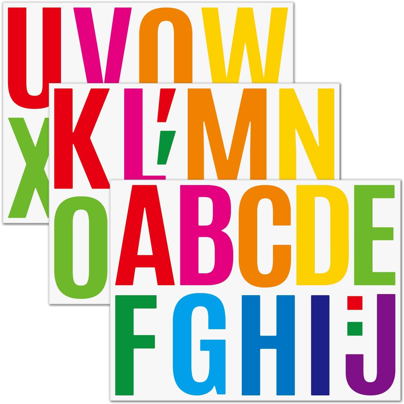 258 Pcs Waterproof 4" Self-Adhesive Vinyl Alphabet & Number Stickers for Mailboxes, Signs, Windows, Doors, Vehicles, Home, Business, and Lockers - Colored