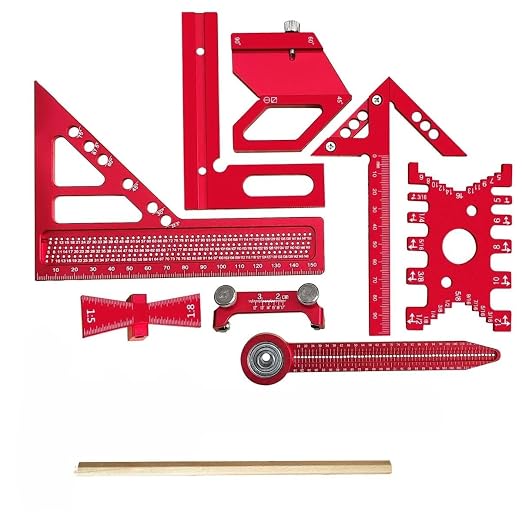 Carpentry Square Kits with Box, Aluminum Scribeing Ruler, Precision Layout - Image 7