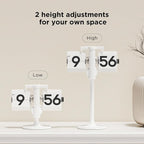 mooas Standing Height Adjustable Flip Desk Clock, Retro Vintage Analog Design - Image 2