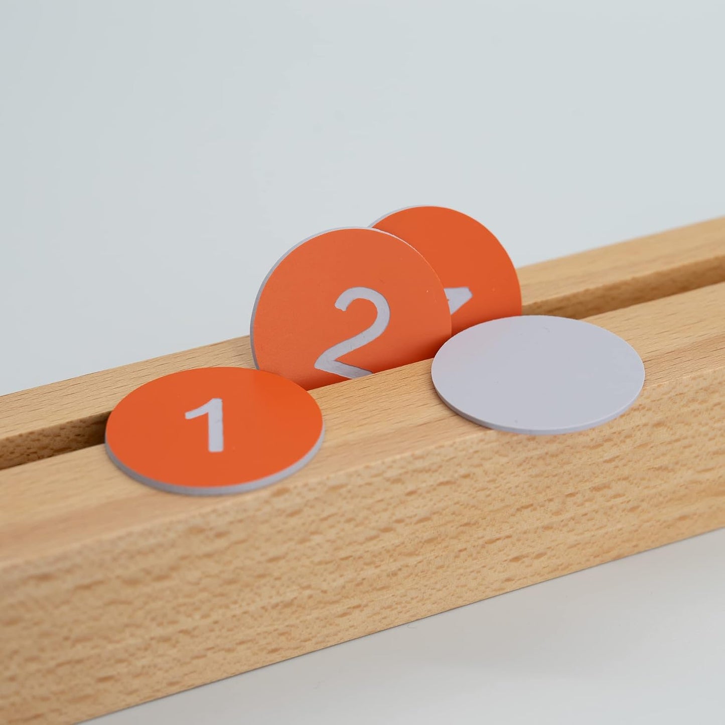 StayMax Plastic Number Tags Engraved Numbered Tags Without Hole (1-100, Orange)