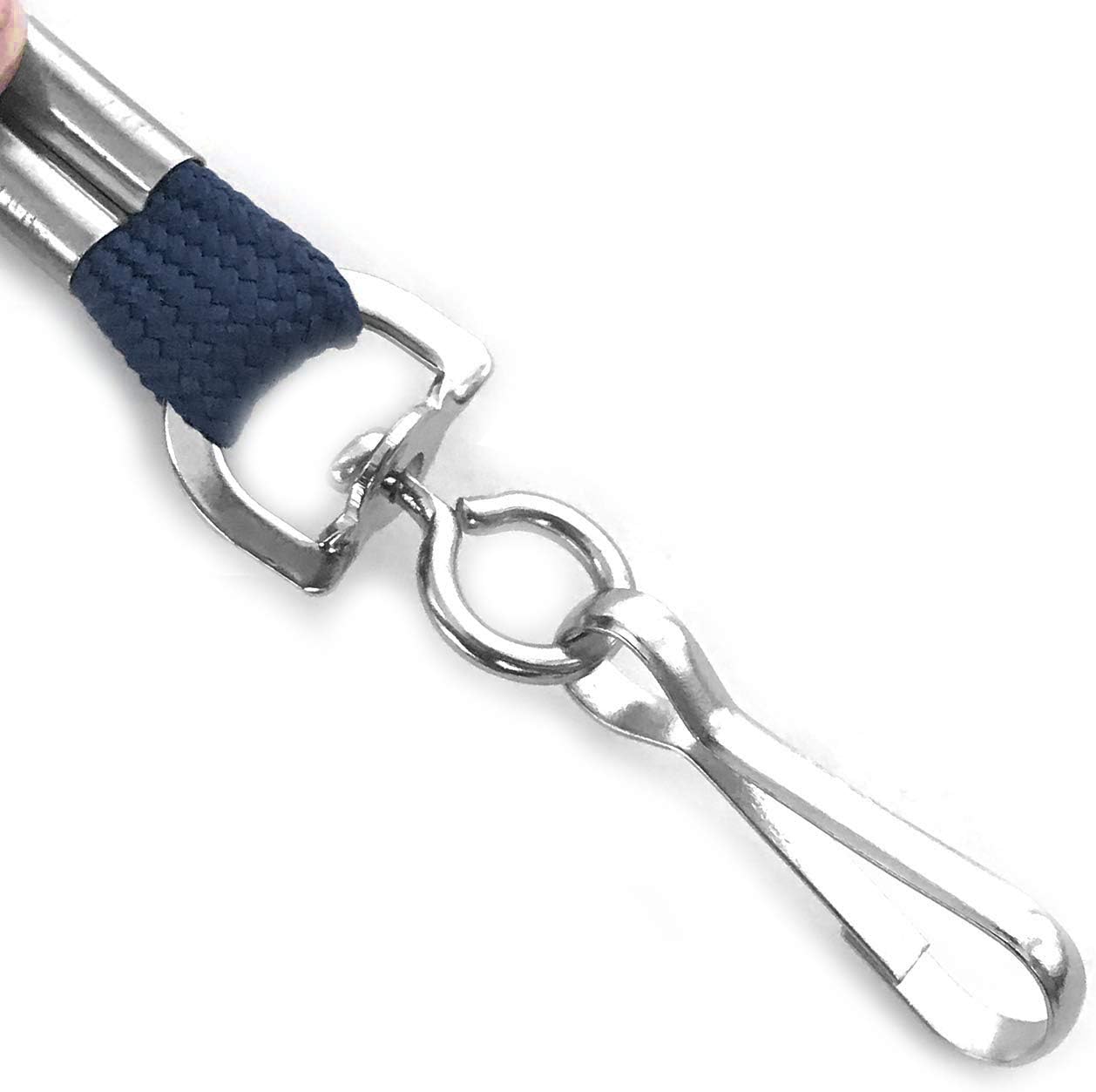 Beebel Navy-Blue Lanyards 50PCS Lanyard with Swivel Hook clips for ID Name Badge Holder (Navy-Blue)