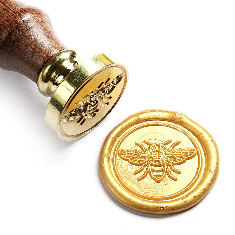 UNIQOOO Mailable Glue Gun Sealing Wax Sticks for Wax Seal Stamp - Metallic Gold, Great for Cards, Wedding Invitations, Envelopes, Snail Mails, Wine Packages, Gift Ideas, Events, Pack of 8