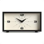 JONES CLOCKS® Odeon Desk Clock | Modern Rectangular Design | Black | Stylish by JONESCLOCKS