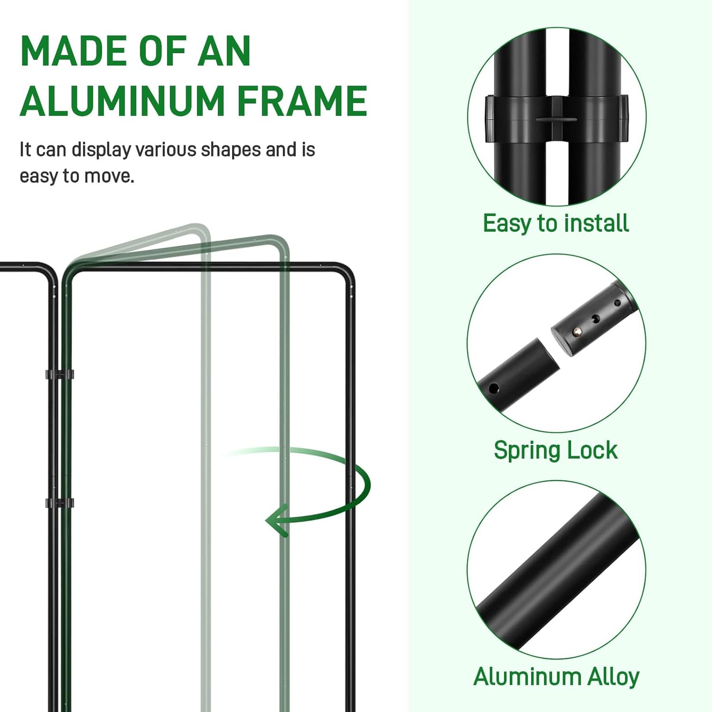 7.87ft x 13.12ft Green Screen Backdrop with Stand,Zyernar Large Green Collapsible Backdrop with Stand foror Photo Studio Video Shooting,YouTube Tutorials and Real-Time Videos, Streaming Games,Stage