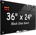 MaxGear Glass Whiteboard Wall Mounted, Frameless Magnetic Dry Erase Board by MaxGear