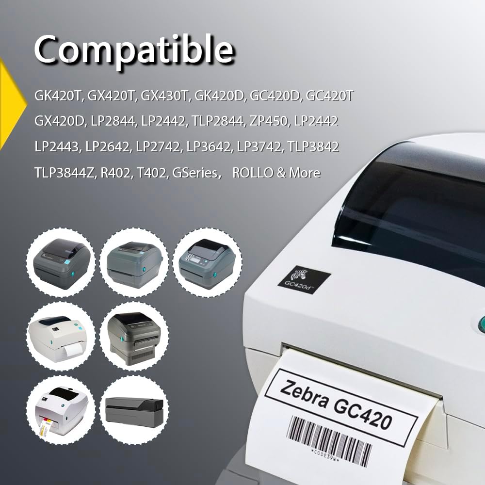 BETCKEY - 2.25" x 2" (57 mm x 51 mm) Multipurpose & Address Labels Compatible with Zebra & Rollo Label Printer,Premium Adhesive & Perforated [20 Rolls, 14000 Labels]