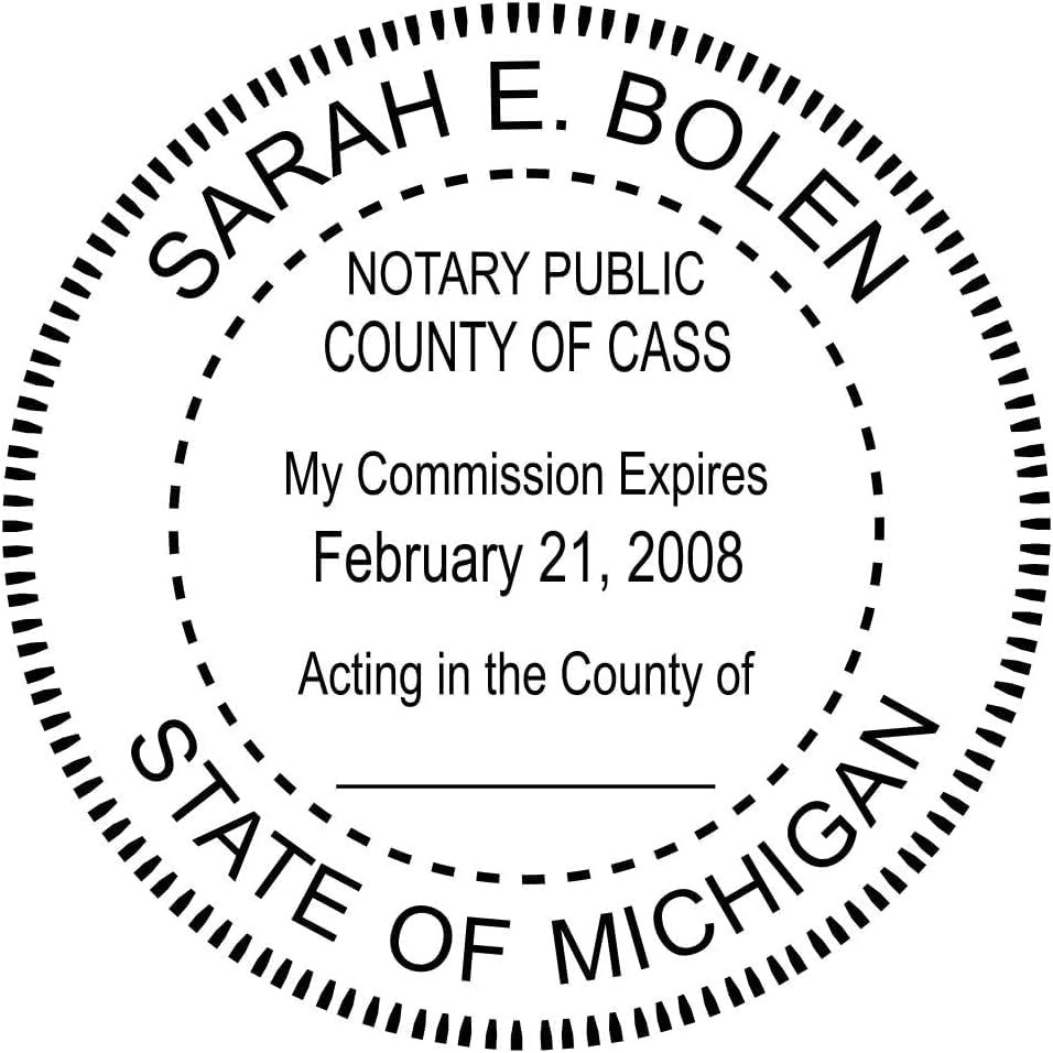 Custom Notary Embosser, Customizable for 37 Total States, Embossed Notary Seal | Great for Official Documents and Paperwork | Great Way to Certify Your Documents (Michigan)