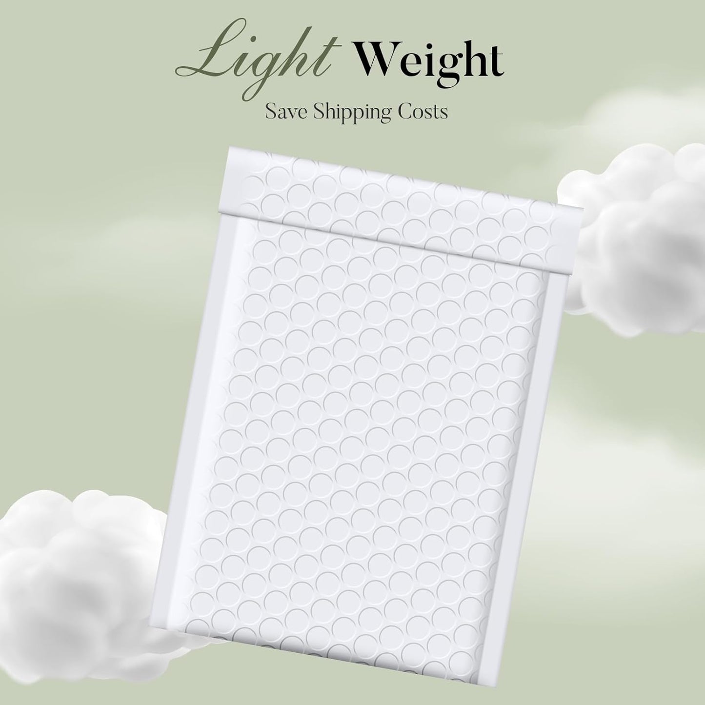 METRONIC 4x8" Bubble Mailer 200 Pack Waterproof White Small Bubble Mailers Usable Size 4x7" Self Seal Mailing Envelopes Bubble Padded for Small Business Mailing Jewelry Makeup Cards Envelope Mailers