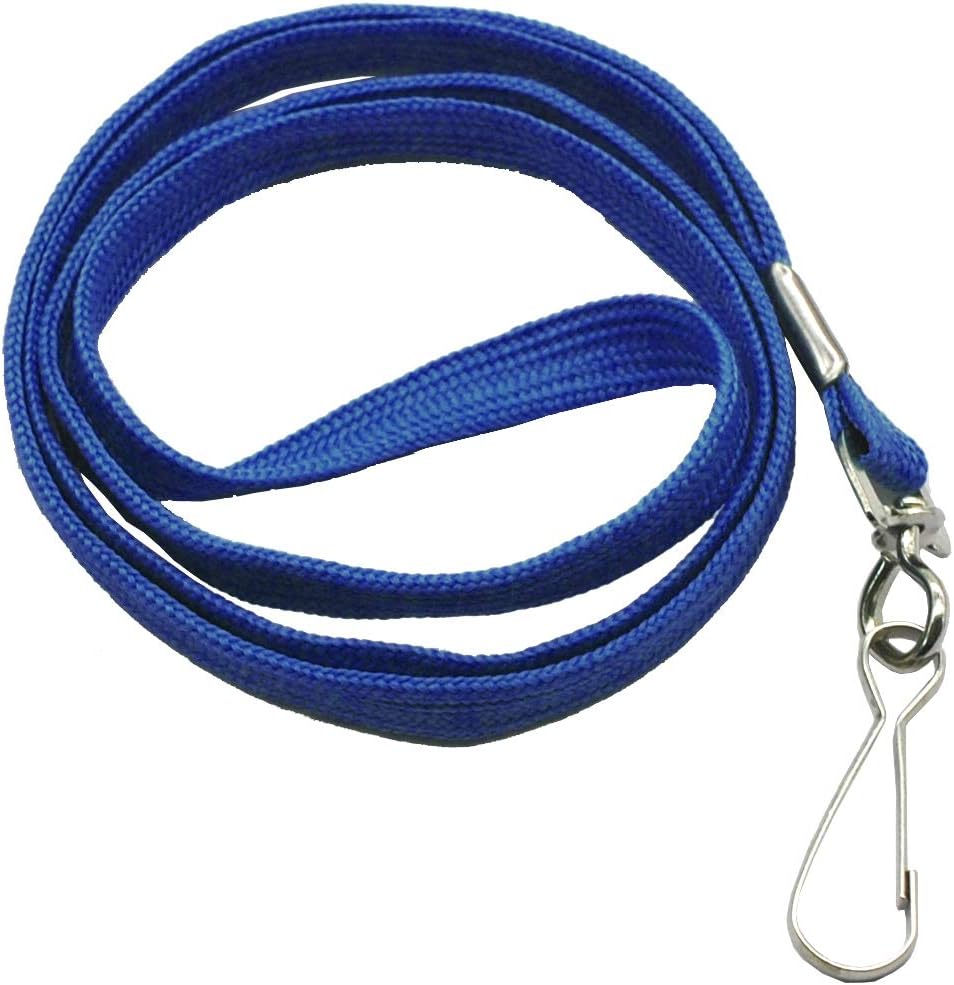 Lanyard 50PCS Lanyards with Swivel Hook clips for ID Name Badge Holder (Blue)
