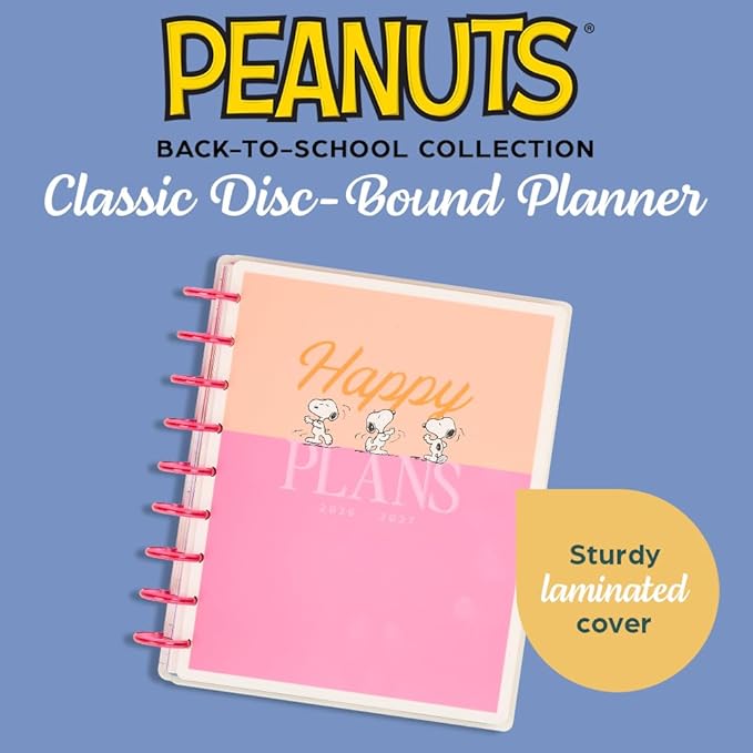 Happy Planner Peanuts Disc-Bound 12-Month Academic Planner, July 2026–June 2027 - Image 2