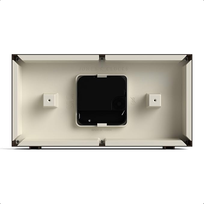 JONES CLOCKS® 'Odeon' Desk Clock | Modern Rectangular Design in Brown, Stylish - Image 7