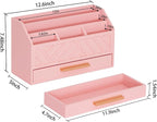 dreampossible Pink Wood Desk Organizer and Accessories - Image 6