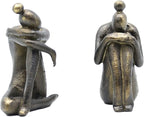 Lukitas Unique Decorative Girl Thinker Bookends, Non-Slip Book Holder, Home - Image 6