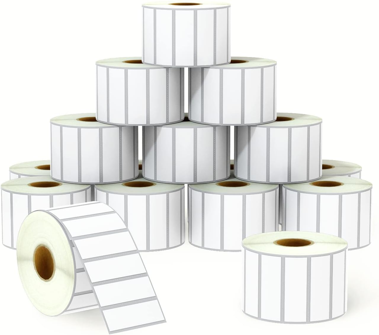 BETCKEY - 3" x 1" (76 mm x 25 mm) UPC Barcode & Address Labels Compatible with Zebra & Rollo Label Printer,Premium Adhesive & Perforated [16 Rolls, 22000 Labels]