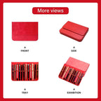 Leather 12 Fountain Pen/Pencil Tray Case Organizer, Fashion Design, Magnetic - Image 5