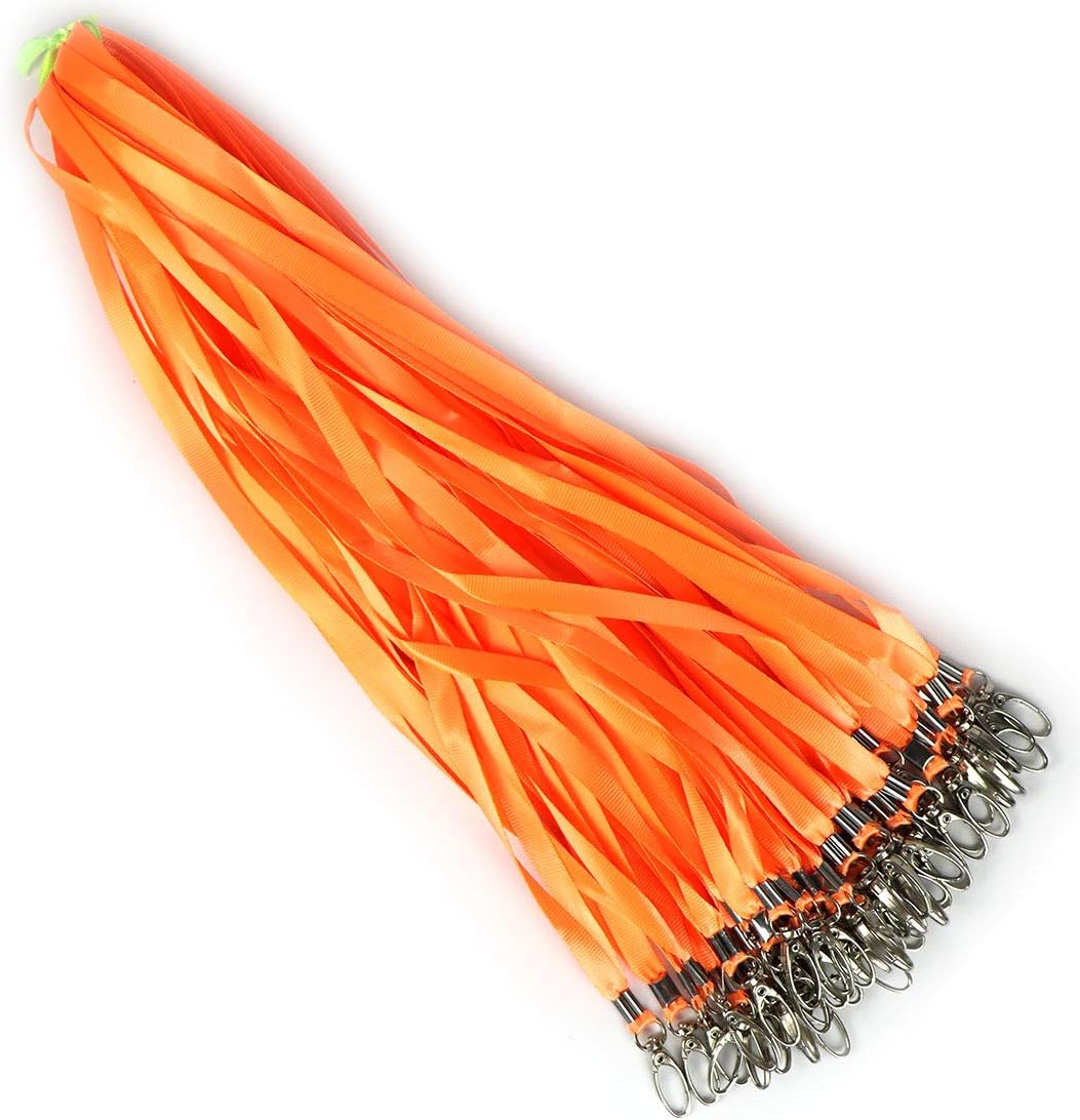 Lanyards 100Pcs Bulk Lanyard for Id Badges,Badge Lanyards Swivel Hooks Clips Great for Name Tags Badge