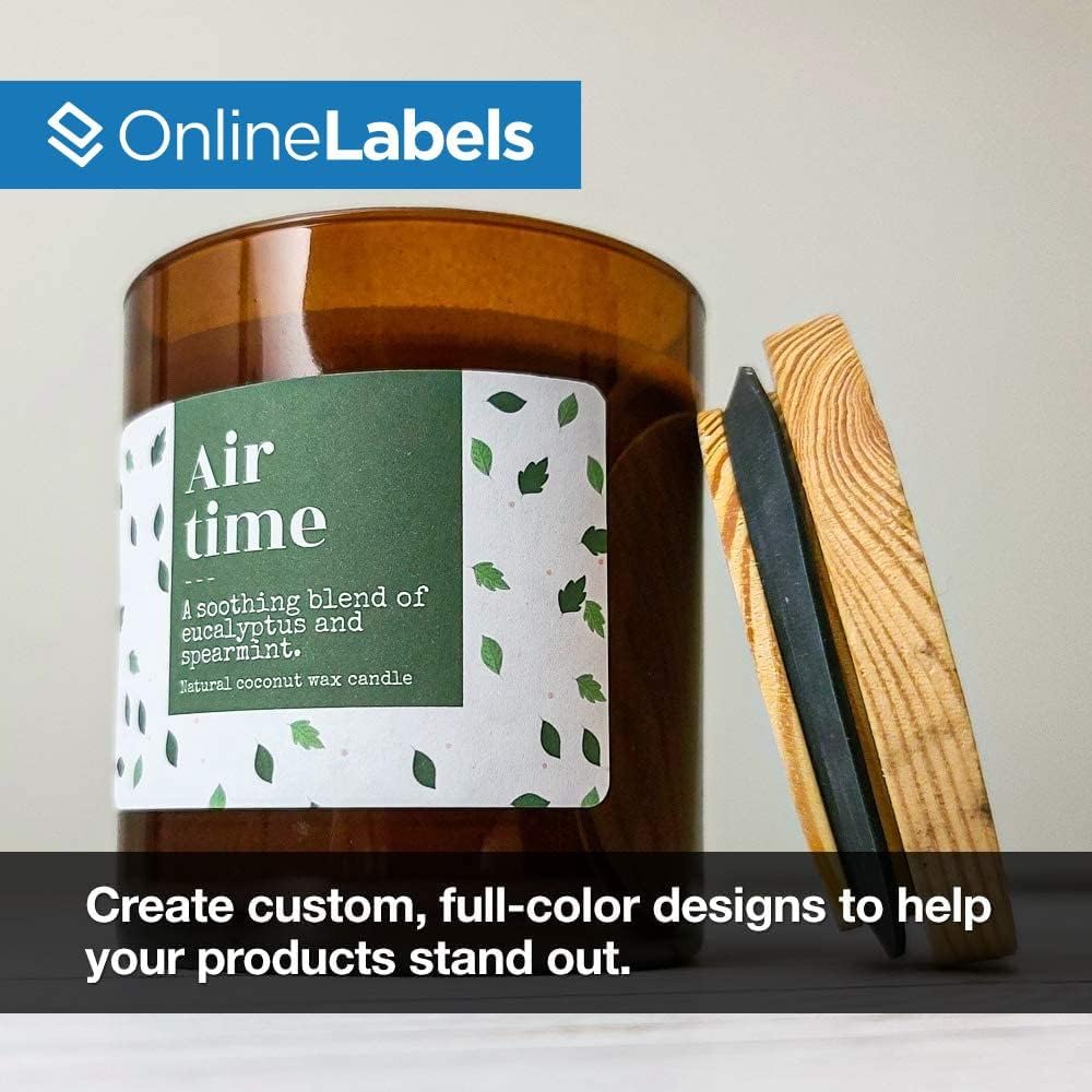 3 x 2 Rectangle Labels - Permanent, White Matte - Wax Melt, Soap, Address Labels - Pack of 5,000 Labels, 500 Sheets - Inkjet/Laser Printers - Online Labels