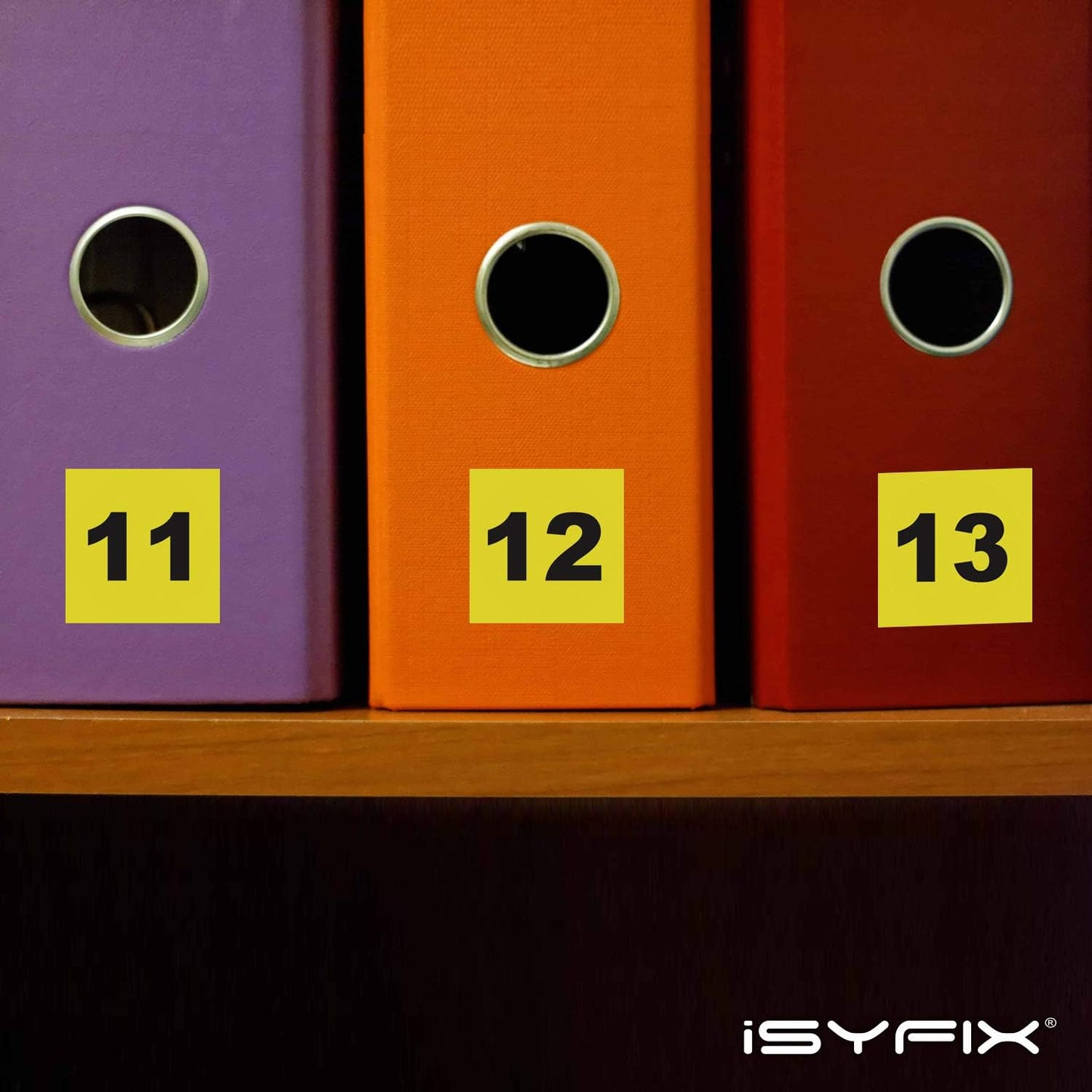 iSYFIX Yellow Consecutive Number Stickers – 1 to 100, 1-inch, 1 Set – Vinyl Self Adhesive Premium Decal, Ideal for Inventory, Storage, Organizing, Boxes, Bins, Toolbox, Lockers & More, Indoor/Outdoor
