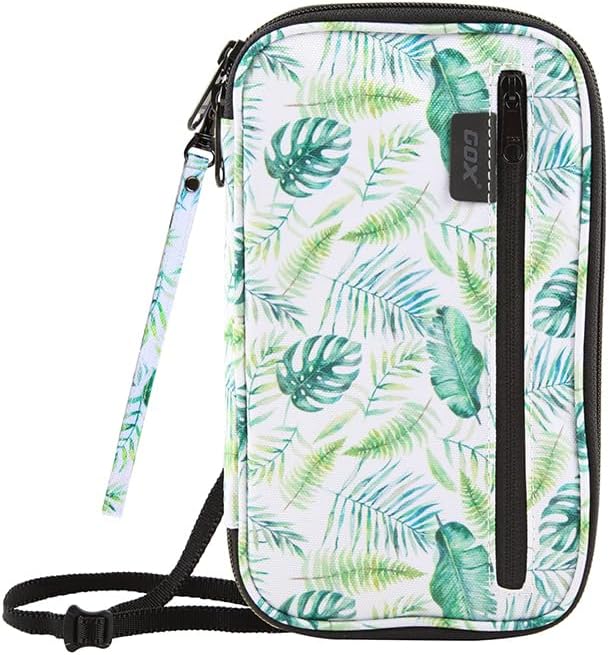 Neck Wallet RFID Blocking Family Passport Holder Organizer Case Travel Pouch (Forest)