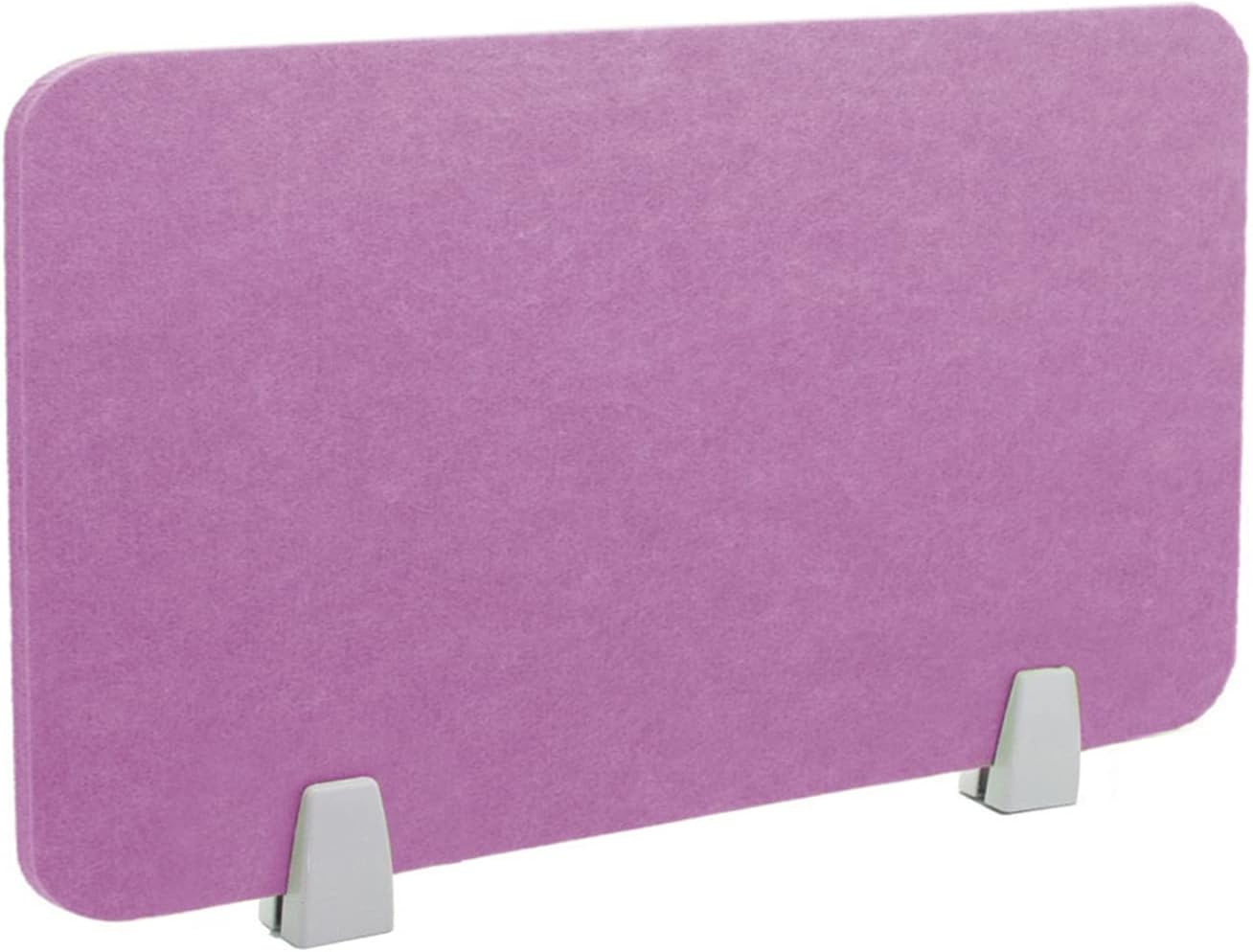 Icegrey Acoustic Desk Divider Privacy Panel Removable Sound Absorbing Desk Partition Board with 2 Clips for Student Call Centers Offices Braries Classrooms Library, Light Purple, 19.5x15.6