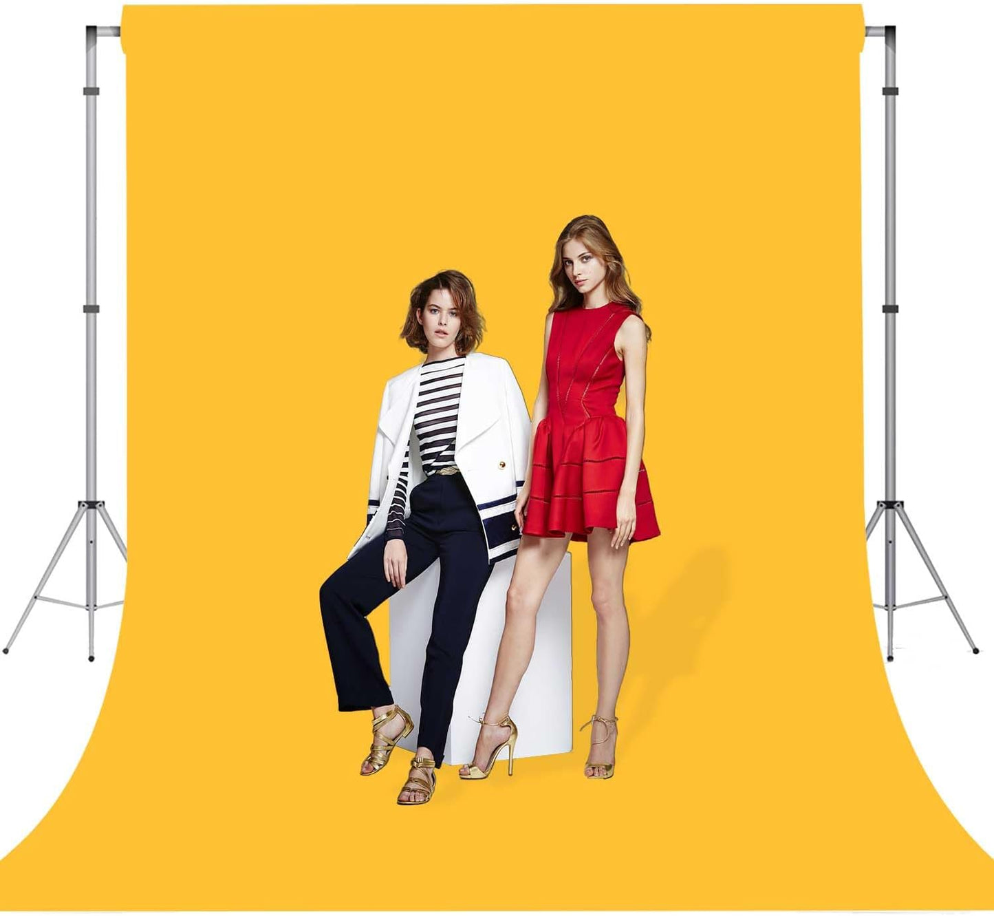 Yellow Photo Backdrop for Photoshoot Yellow Background for Photography Photo Backdrop Curtain for Party 5 x 7 FT